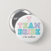 Team Bride Button (Voorkant /achterkant)