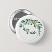 Team Bride Button with golden inscription (Voorkant /achterkant)
