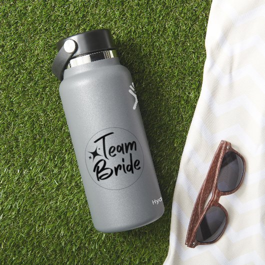 Team Bride calligrafisch duidelijke vinylsticker Sticker (HydroFlask Insitu)