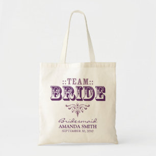 "TEAM BRIDE" - Canvas tas van een gepersonaliseerd