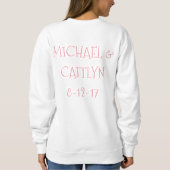 TEAM BRIDE Champagne Rose Sweatshirt d'anneau Diam (Dos)