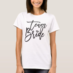 Team Bride Diamond Bridal Party Trouwshirt T-shirt
