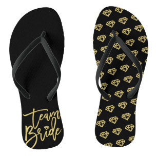 Team Bride Diamonds Bruidsfeest Wedding Flip Flop