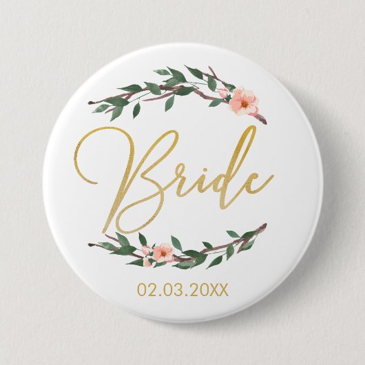 TEAM BRIDE FLORAL BUTTON (Voorkant)