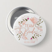 TEAM BRIDE FLORAL RONDE BUTTON 7,6 CM (Voorkant /achterkant)
