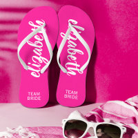 Team Bride Hot Pink en White Persoonlijk