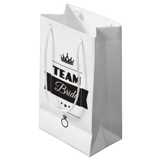 Team Bride Klein Cadeauzakje (Voorkant Gekanteld)