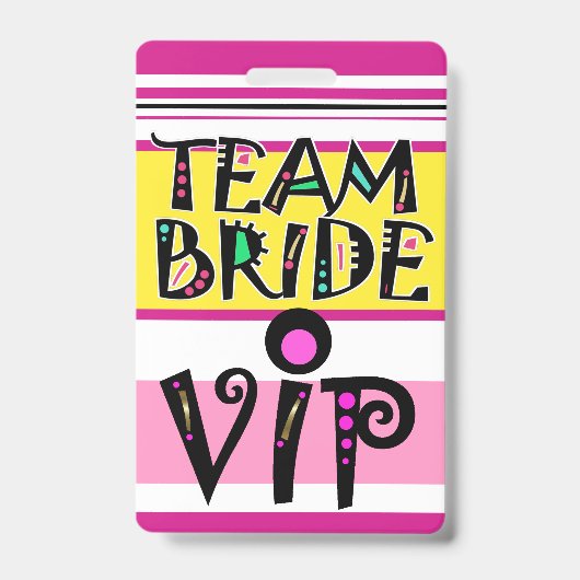 Team Bride Lanyard Badge (Voorzijde)