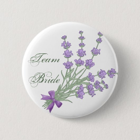 Team Bride. Lavendel Ronde Button 5,7 Cm (Voorkant)