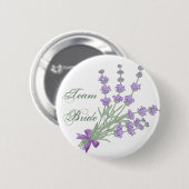 Team Bride. Lavendel Ronde Button 5,7 Cm (Voorkant /achterkant)
