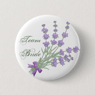 Team Bride. Lavendel Ronde Button 5,7 Cm