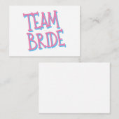 Team Bride Notitiekaartje (Voorkant / Achterkant)