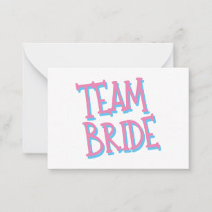 Team Bride Notitiekaartje