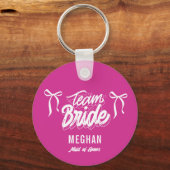 Team Bride Party Coquette Boog Favoriet Sleutelhanger (Voorkant)