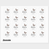 Team Bride Personalized Wedding Design Vierkante Sticker (Vel)