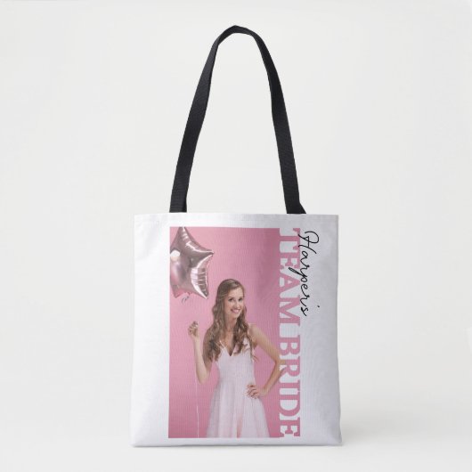 Team Bride Photo Tote Bag | Personalised Hen Party (Devant)