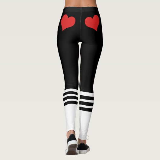 Team Bride Red Heart Leggings (Achterkant)