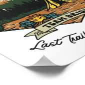 Team Bride Retro Camp Bach Camping Bachelorette Es Poster (Hoek)