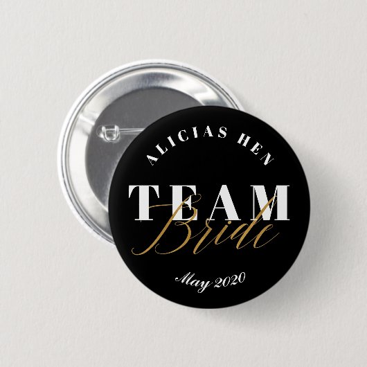 TEAM BRIDE RONDE BUTTON 5,7 CM (Voorkant /achterkant)