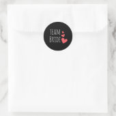 Team Bride Ronde Sticker (Tas)