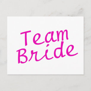 Team Bride Roze Briefkaart