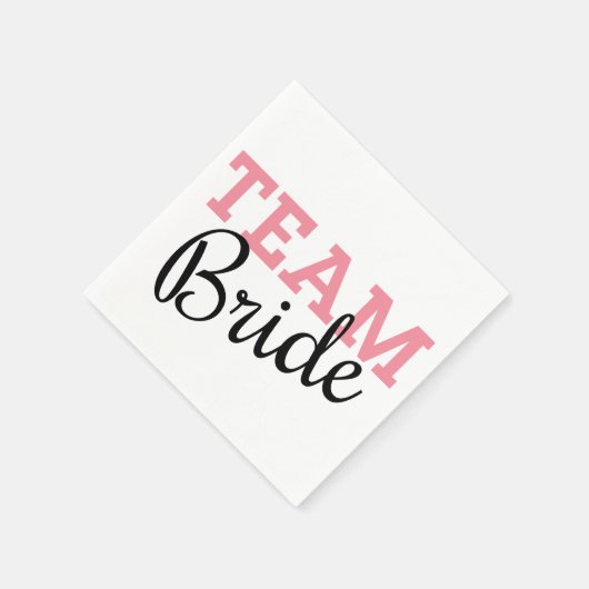 Team Bride Roze Manuscript Servetten (Hoek)