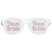 Team Bride Roze Schaduw Retro Zonnebril (Voorkant)