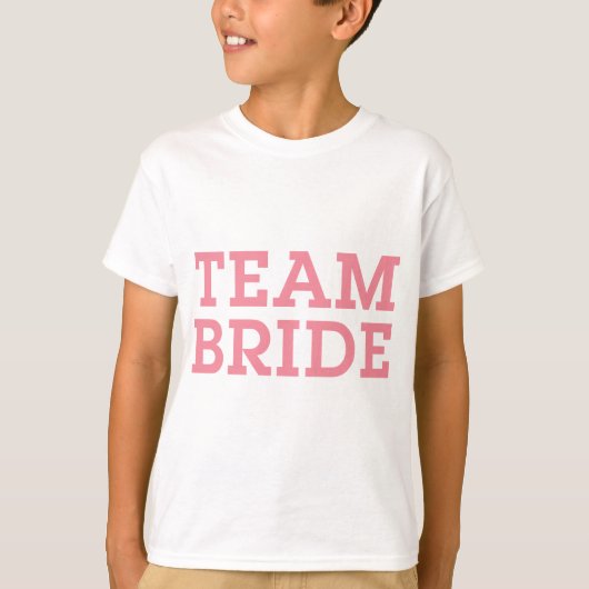 Team Bride Roze T-shirt (Voorkant)