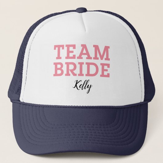 Team Bride Roze Trucker Pet (Voorkant)