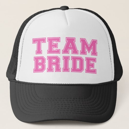 Team Bride (roze) Trucker Pet (Voorkant)