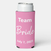 Team Bride - Roze & Wit - Weddenschap (Seltzer Achterkant)