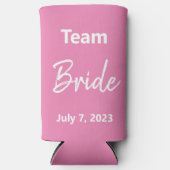 Team Bride - Roze & Wit - Weddenschap (Voorkant)