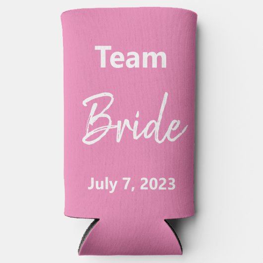 Team Bride - Roze & Wit - Weddenschap (Voorkant)