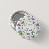 Team Bride, schmetterlinge Ronde Button 3,2 Cm (Voorkant /achterkant)