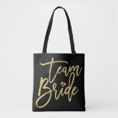Team Bride Script Diamond Bridal Sac fourre-tout d (Devant)