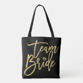 Team Bride Script Diamond Bridal Sac fourre-tout d (Dos)