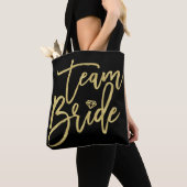 Team Bride Script Diamond Bridal Sac fourre-tout d (De près)