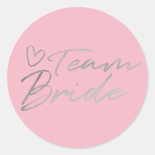 Team Bride - Silver fausse feuille autocollant (Devant)