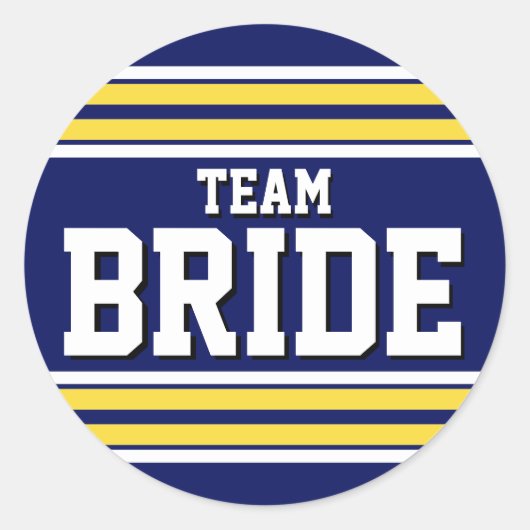 Team Bride Sports Jersey Ronde Sticker (Voorkant)