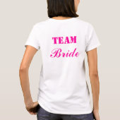Team Bride T-shirt Roze/Wit (Achterkant)