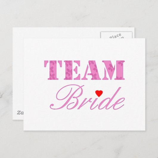 Team Bride Theme Briefkaart (Voorkant / Achterkant)