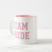 Team Bride Tweekleurige Koffiemok (Voorkant links)