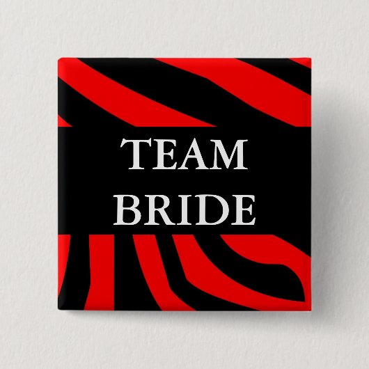 Team Bride Vierkante Button 5,1 Cm (Voorkant)