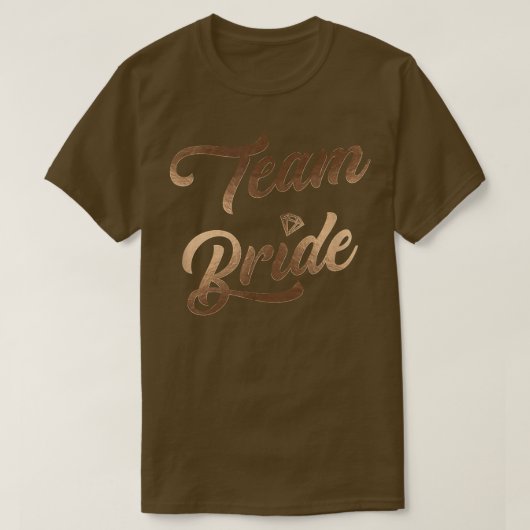 Team Bride Vrijgezellenfeest Bachelorette Weddin T-shirt (Design voorkant)