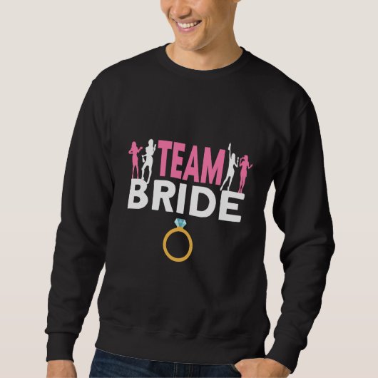 Team Bride Wedding Bachelor Party Matching Squad O Trui (Voorkant)