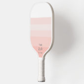 Team Bride Wedding Party Pink Stripe Persoonlijk Pickleball Paddle (Links)