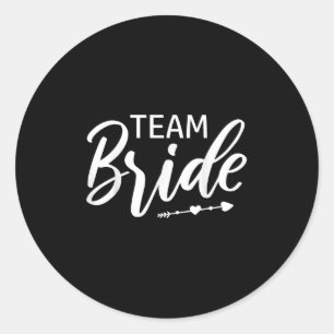 Team Bride Wedding Party Ronde Sticker