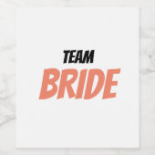 Team Bride Wijn Etiket (Enkel label)