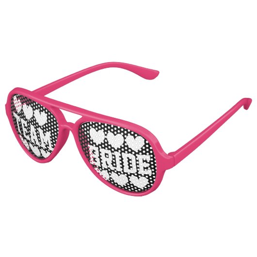 Team bridesmaid bachelorette party shades aviator zonnebril (Gekanteld)