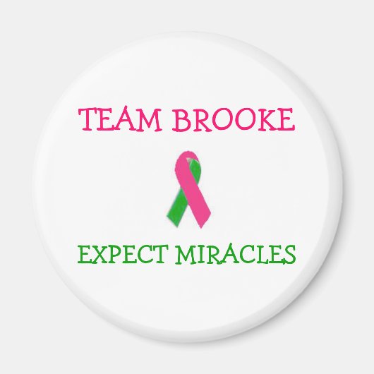 Team Brooke Ribbon Magnet Magneet (Voorkant)